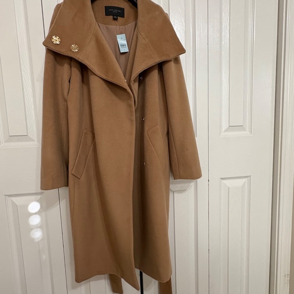 Ann Taylor belted funnel neck coat- NWT PM - Picture 3 of 6
